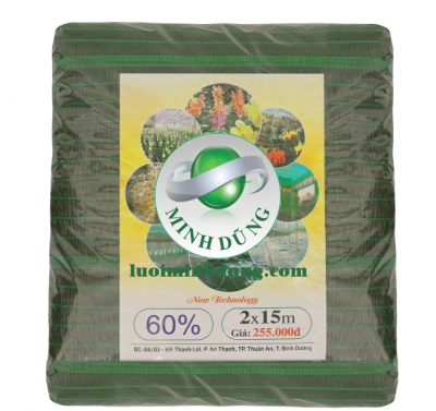 Lưới túi 2x15 đen 60%