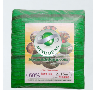 Lưới túi 2x15 xanh 60%
