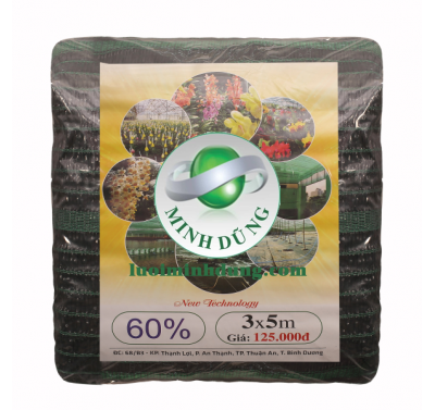 Lưới túi  3x5 đen 60%