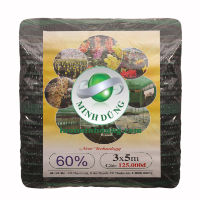 Lưới túi  3x5 đen 60%